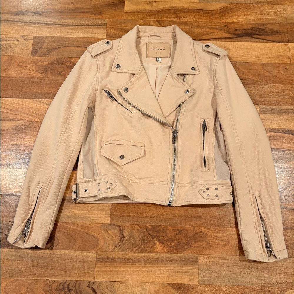 Blank NYC Women's Cream Leather Jacket - Picture 2 of 8